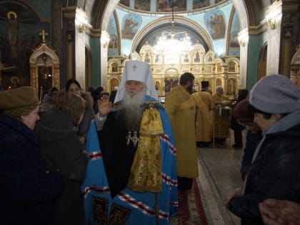 В день своей хиротонии митрополит Герман возглавил Божественную литургию в Казанском соборе