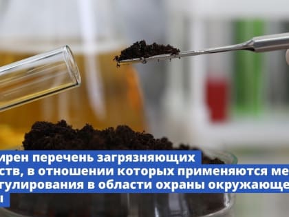 Расширен перечень загрязняющих веществ, в отношении которых применяются меры госрегулирования в области охраны окружающей среды