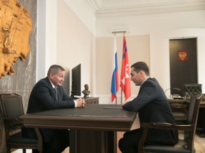 Андрей Бочаров встретился с лидером реготделения ЛДПР Алексеем Логиновым