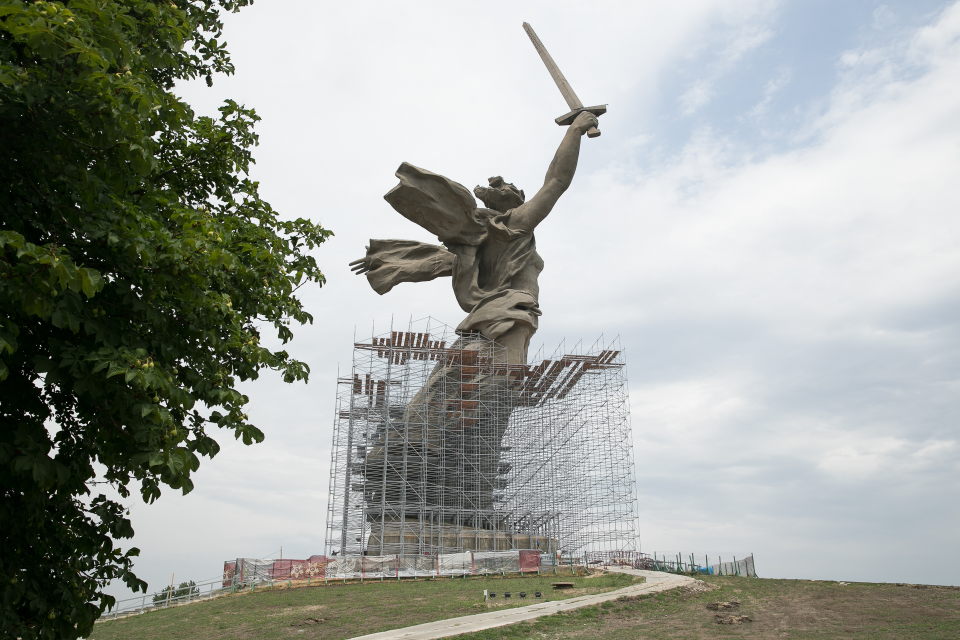 Фото строительство мамаев курган