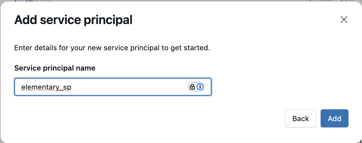 Add service principal