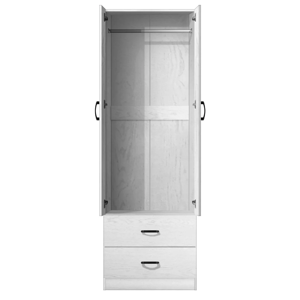 Wardrobe White 2 Door — image 2
