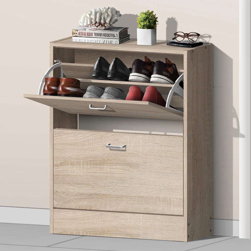 Shoe Rack 2 Layer — Light Brown