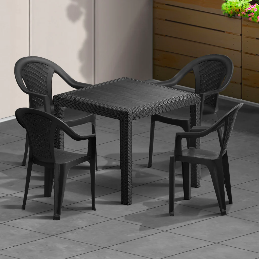 Outdoor-Dining Set Black
