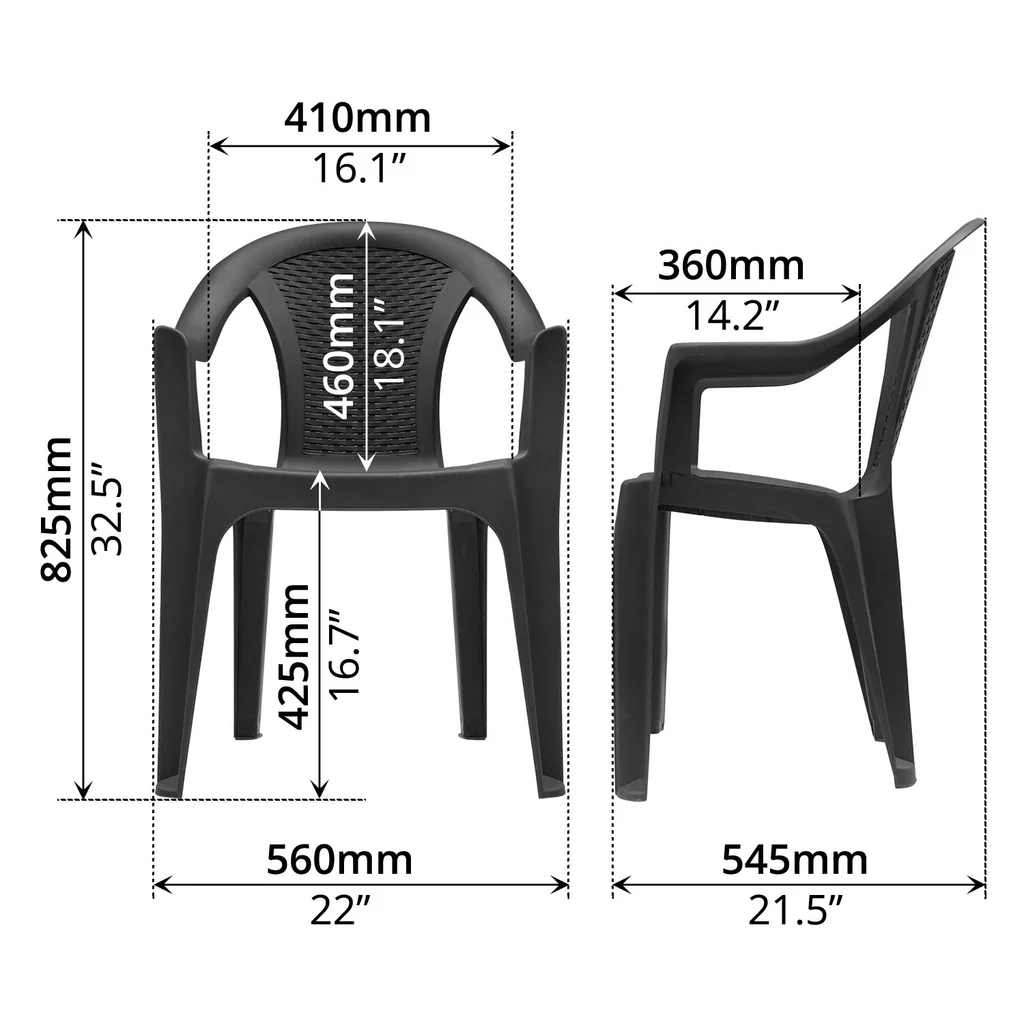 Outdoor-Dining Set Black — image 5