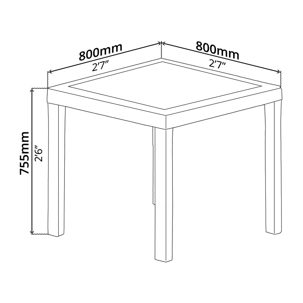 Outdoor Dining Set Black — image 3