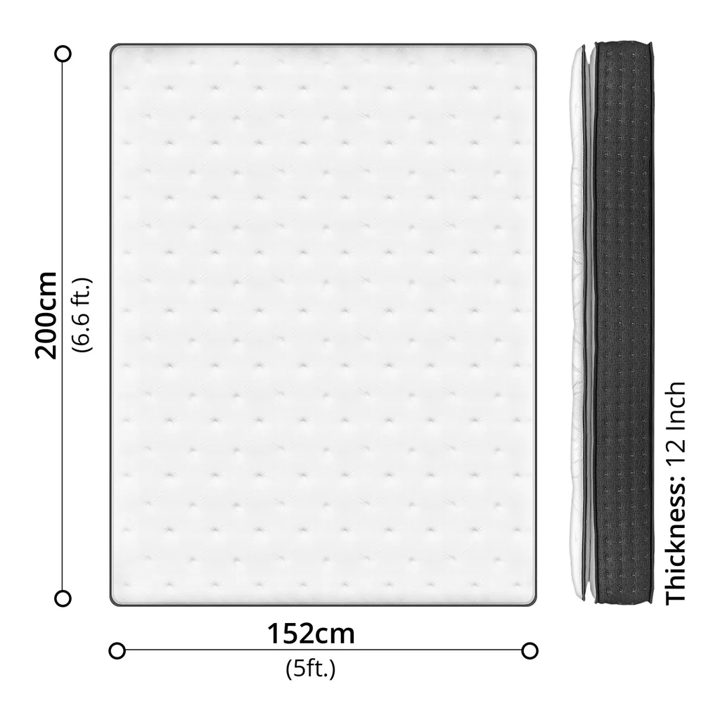 Hotel Spring Mattress 12 Inch [5 X 6.6feet] — image 4