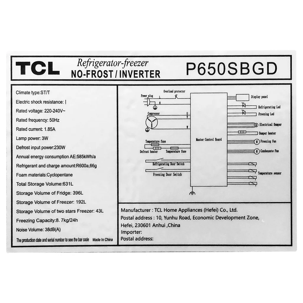 TCL Refrigerator, Inverter (631L) — image 4