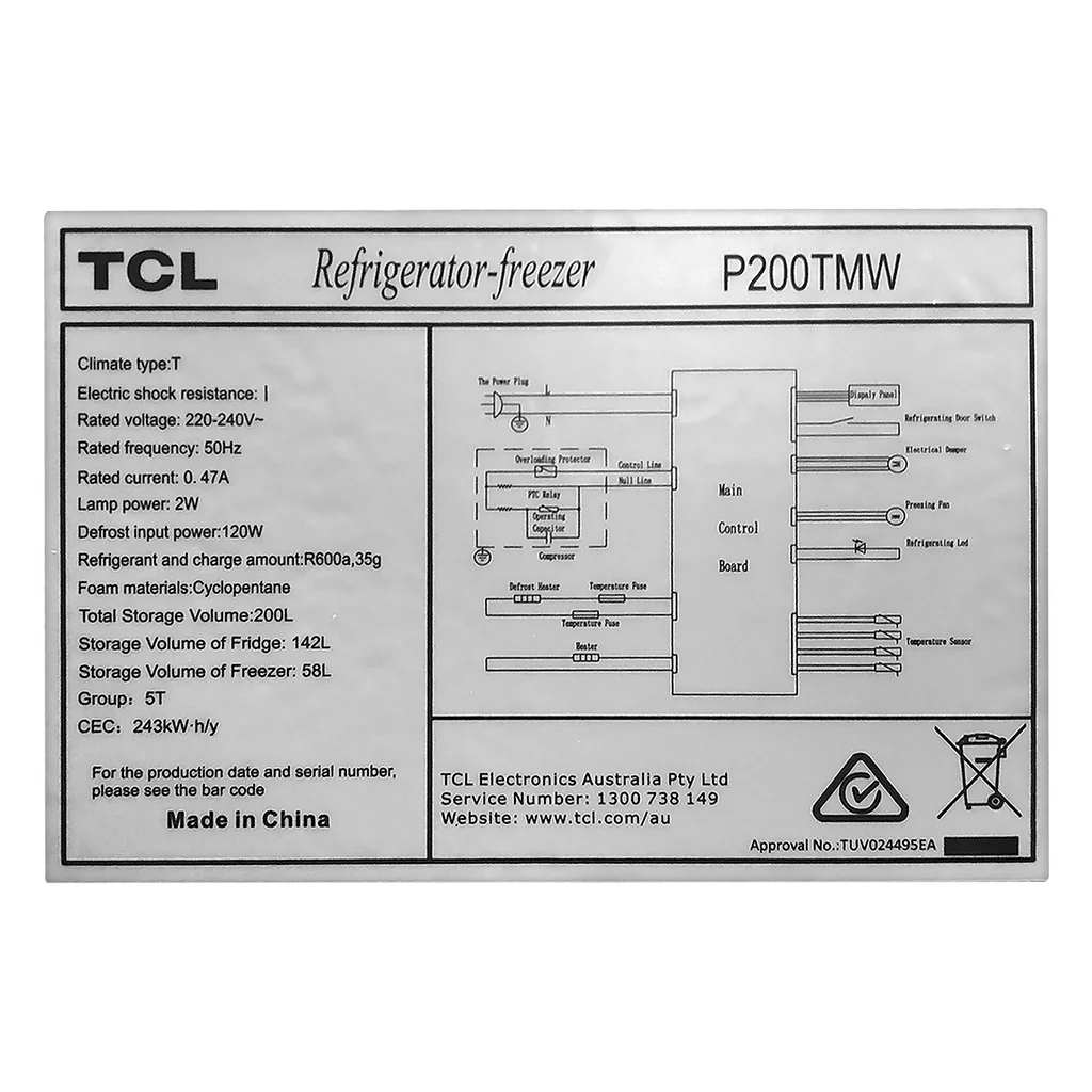 TCL Refrigerator (200L) — image 4