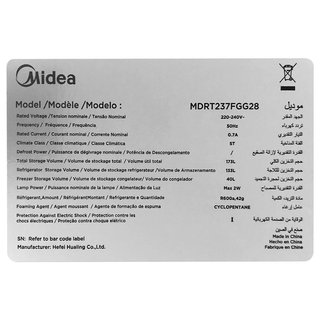 Midea Refrigerator (173L) Defrost — image 4