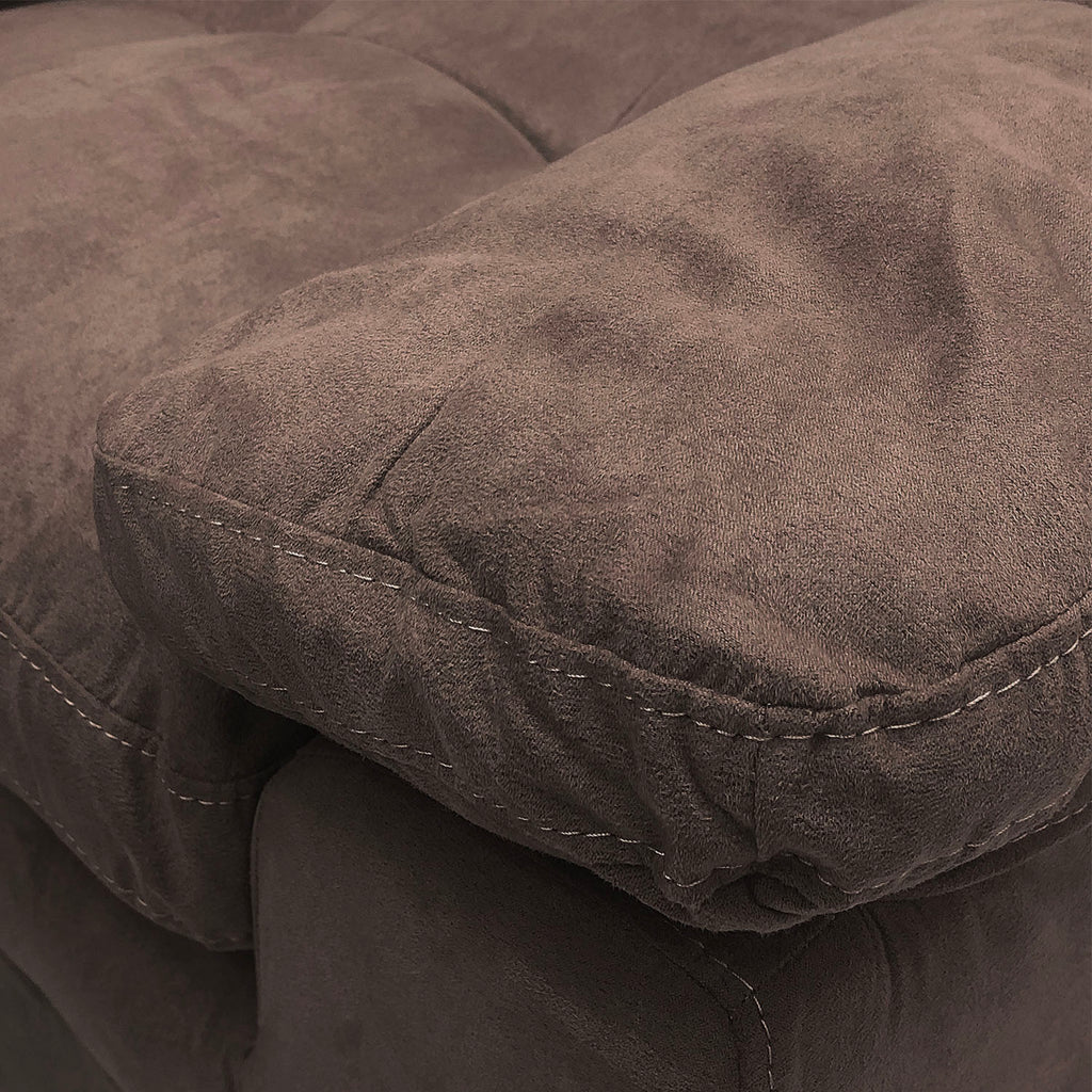 1 Seater Sofa Fabric Brown — image 3