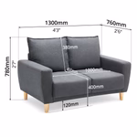 Sofa 2 Seater — Dark Grey — image 4