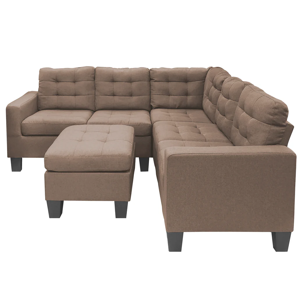 Corner Sofa Brown + Ottoman — image 2
