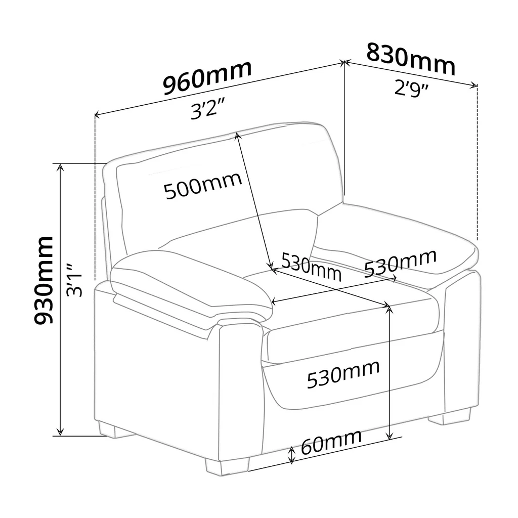 Sofa Single Seater Brown — image 4