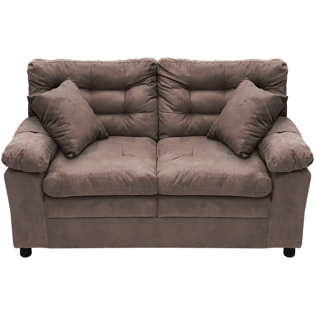 2 Seater Sofa Fabric Brown — image 2