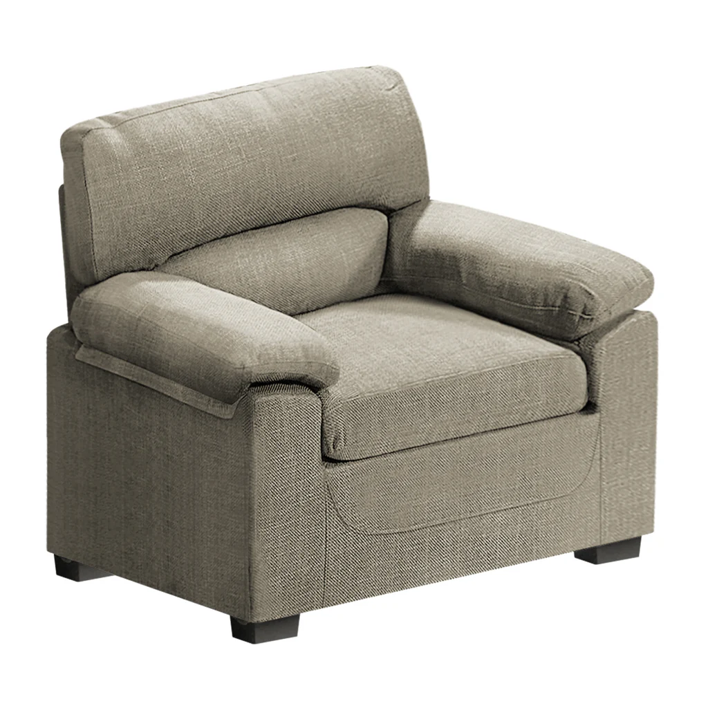 Sofa 1 Seater Light Brown