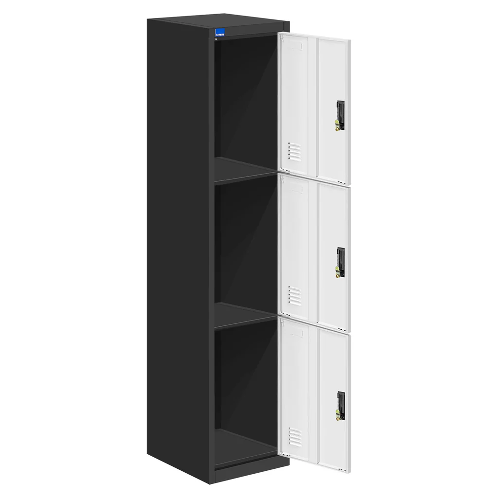 Steel Locker 3 Comp with Lock — image 3