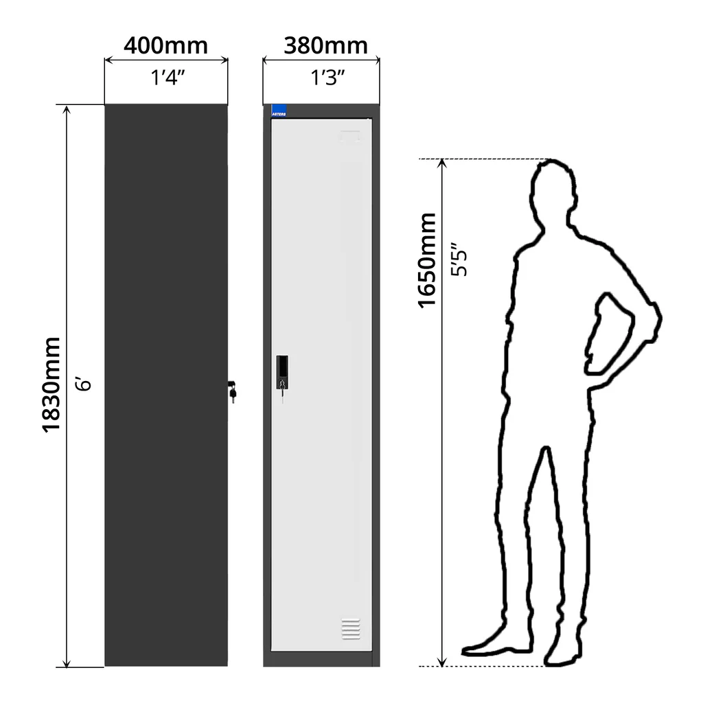Steel Locker 1 Comp with Lock — image 4