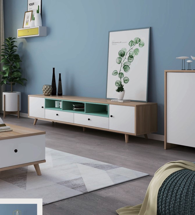 TV Rack Brown/white