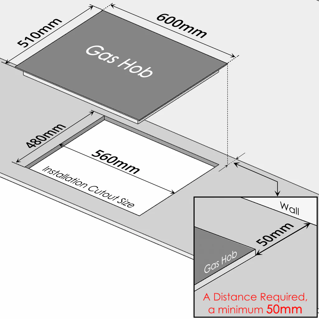 MIDEA Gas Hob - Glass Top — image 6
