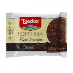 Loacker Tortina Triple Chocolate 21G
