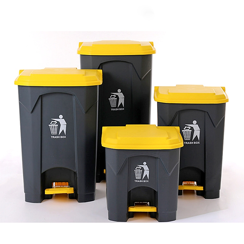 Dustbin 50L Grey/Yellow