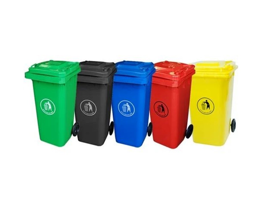 Dustbin 120L , Color: Black, Blue, Green