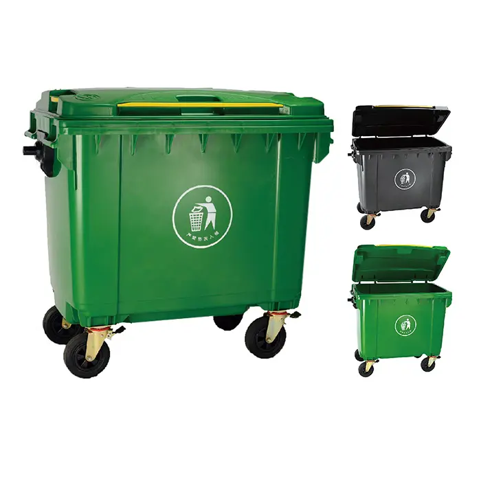 Dustbin 660L , Color: Black, Blue, Green