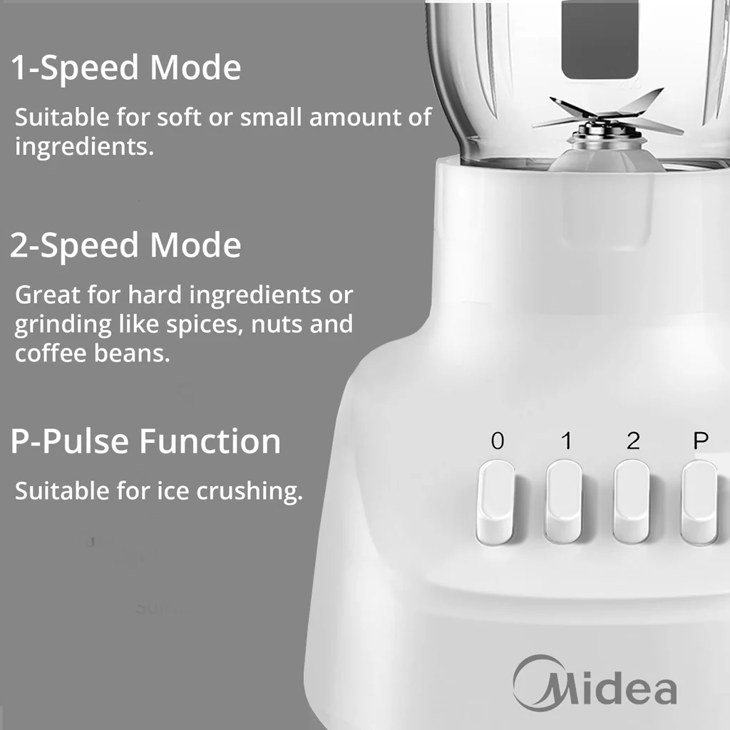 Blender with Grinder (1L) - White — image 3