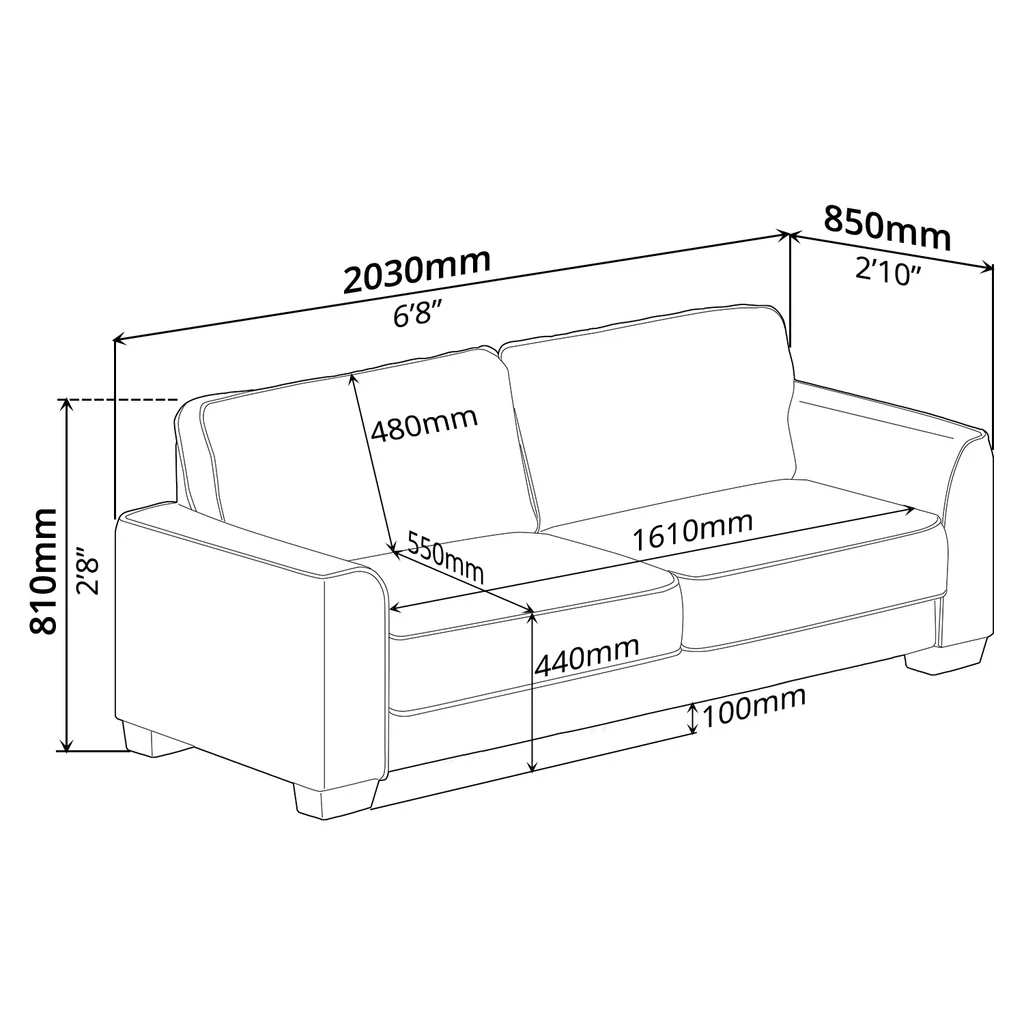 Sofa 3 Seater Grey — image 4