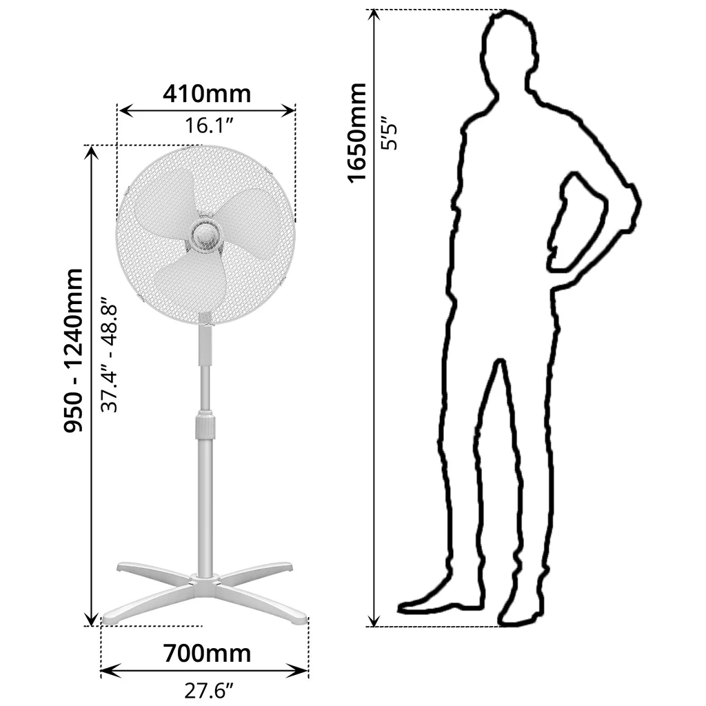 MIDEA Stand Fan (�16") White — image 5