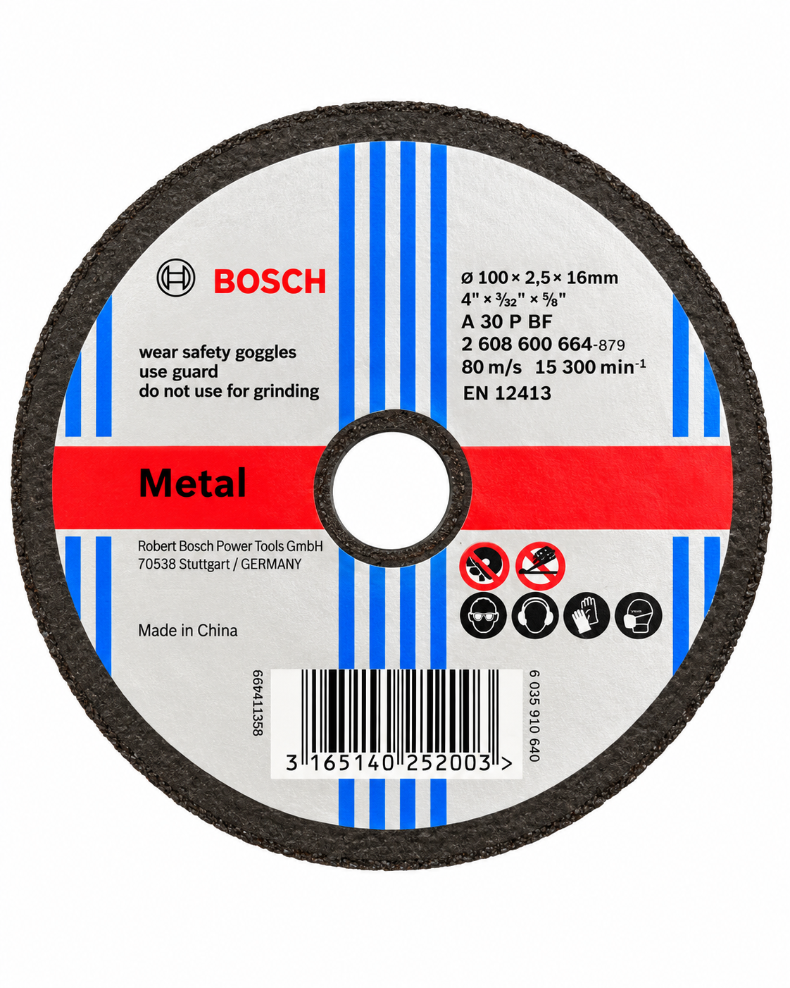 Bosch Metal Cutting Disc 100x2.5x16mm