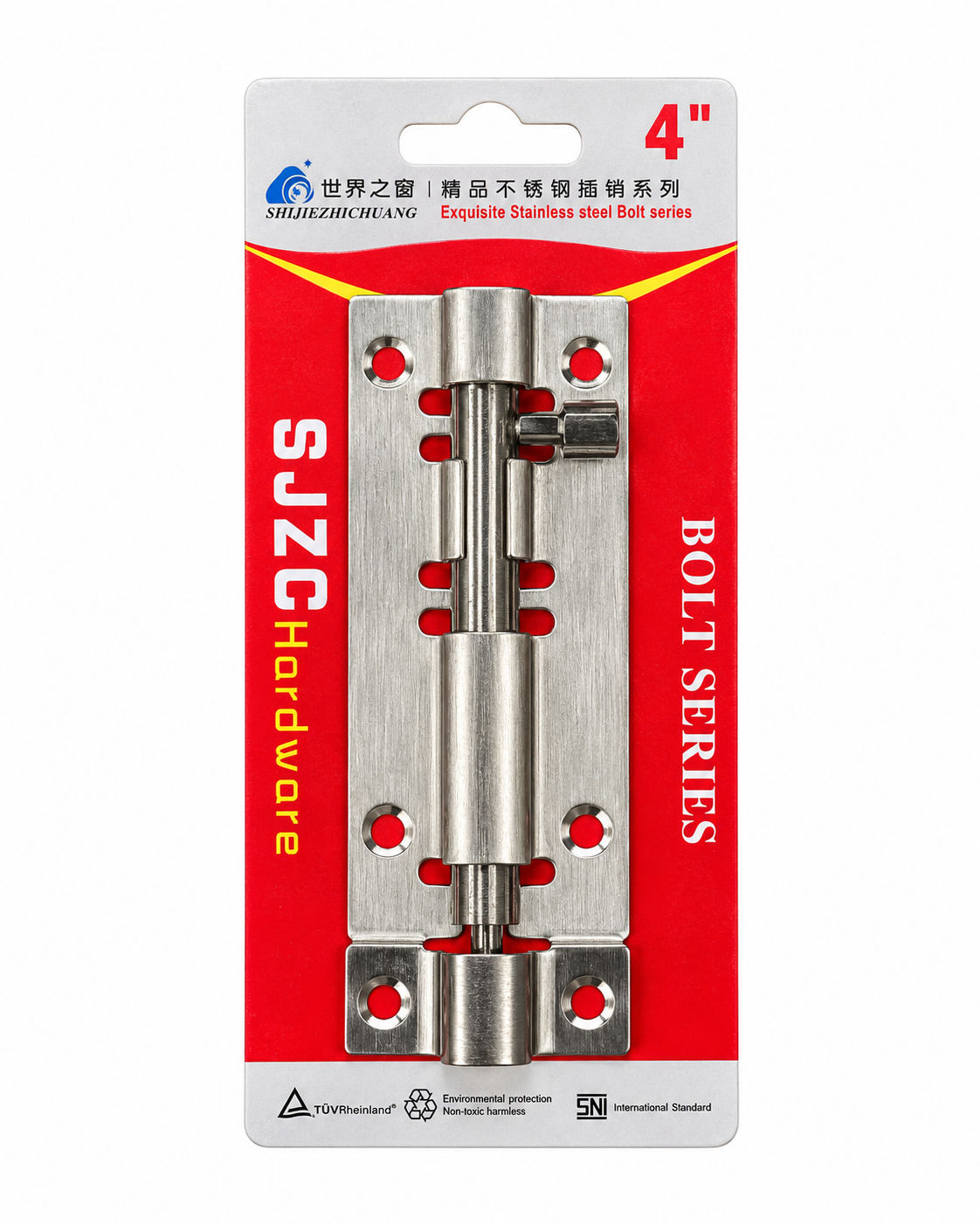 SJZC Stainless Steel Barrel Bolt 4"