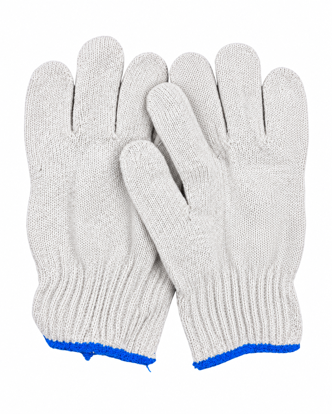 Cotton Gloves White & Blue
