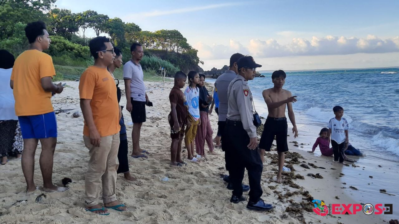 Polisi Cek TKP Kokain Giligenting