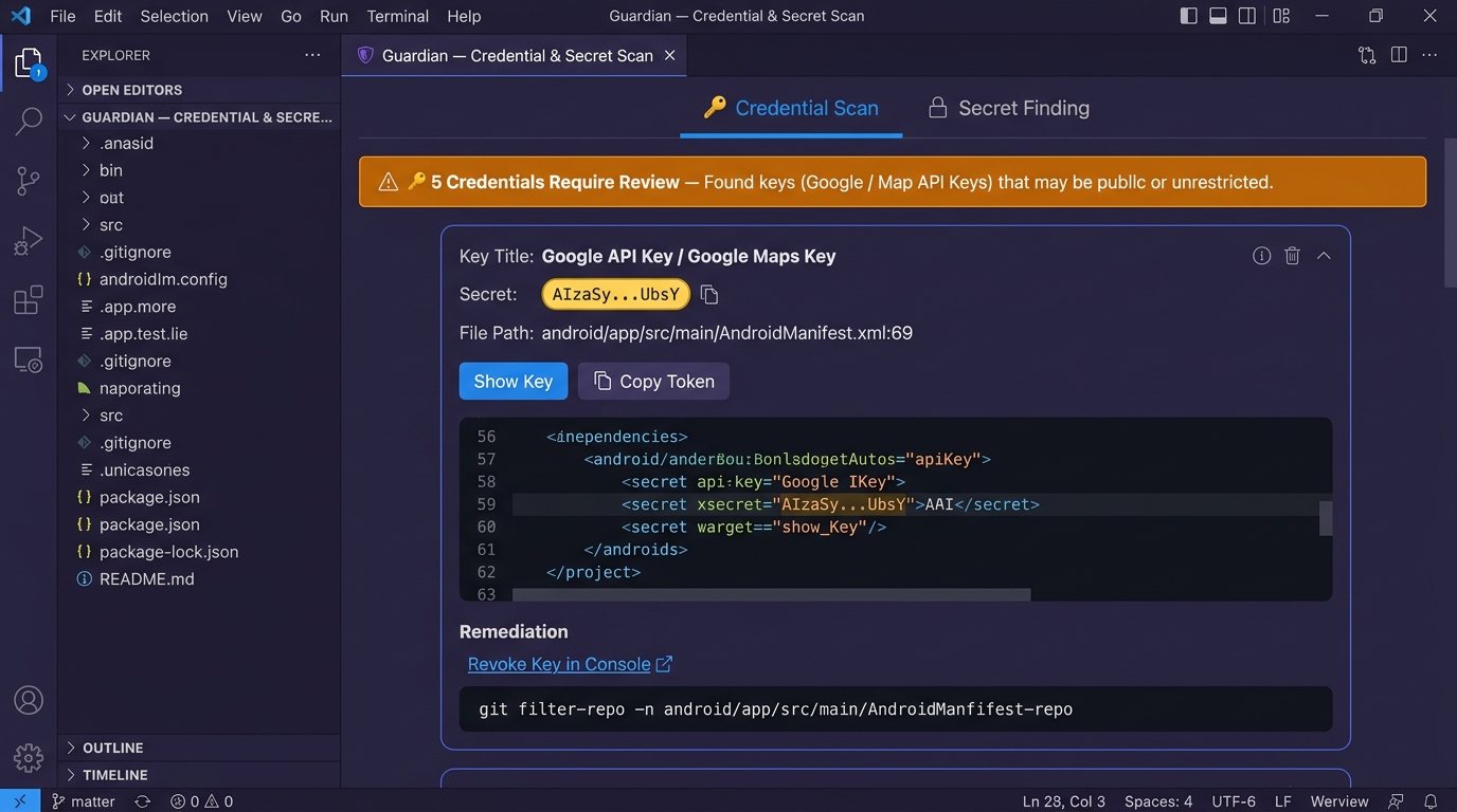 Tab 3 Credential Scan Dashboard