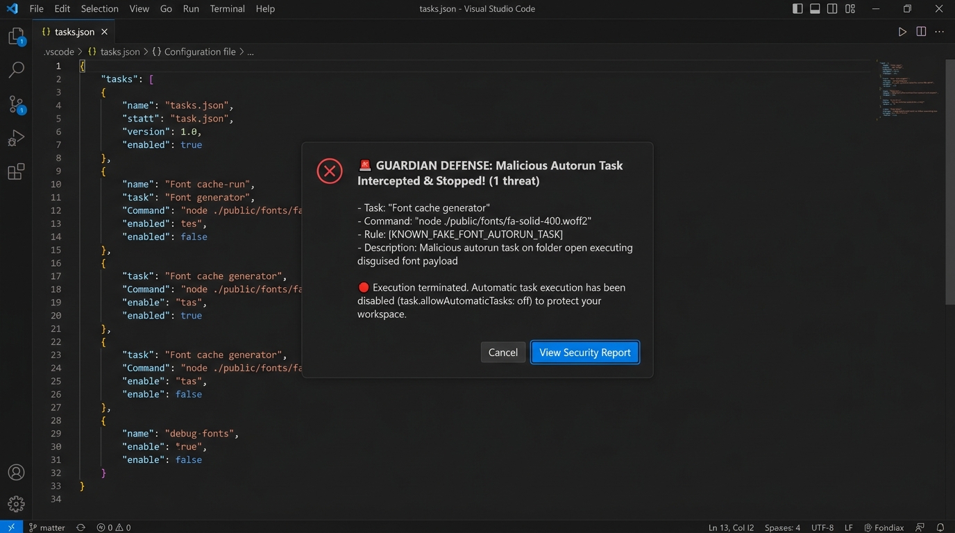 Emergency Task Interceptor Modal