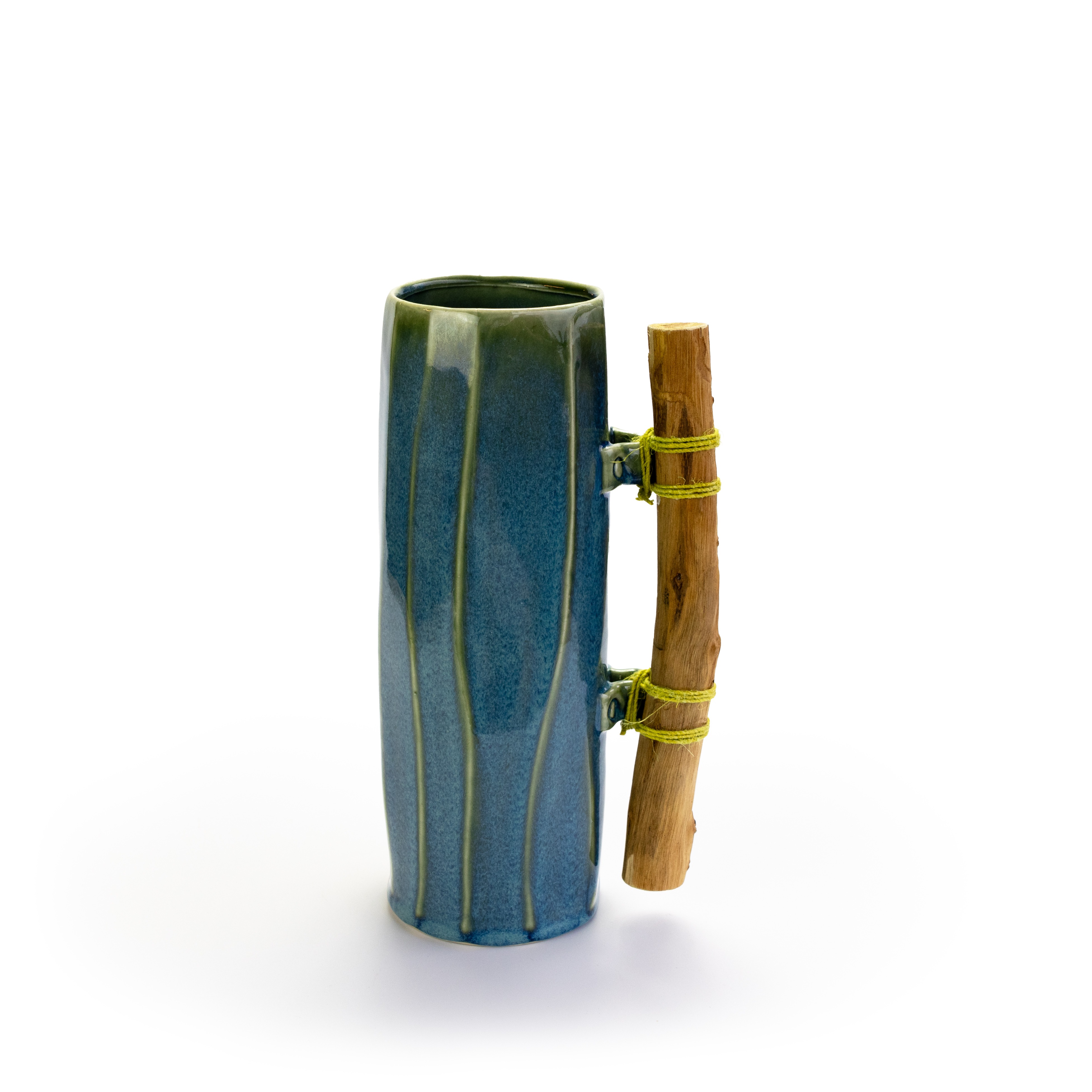 ClayWeave - Faceted Vessel with Driftwood