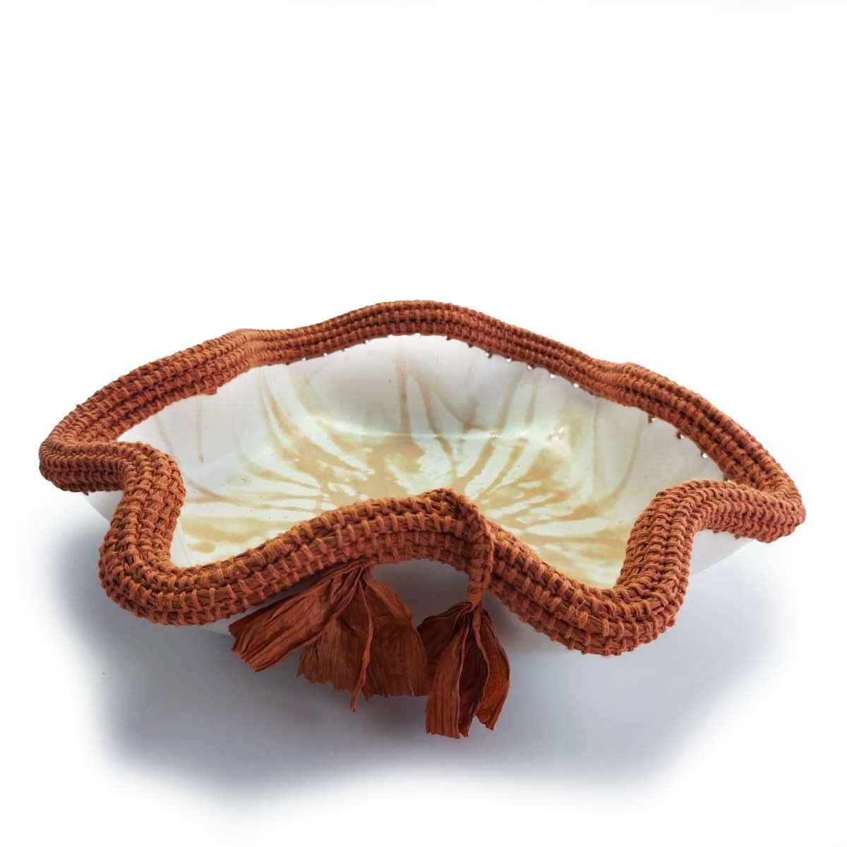 ClayWeave - Shino Splash Wavy Bowl