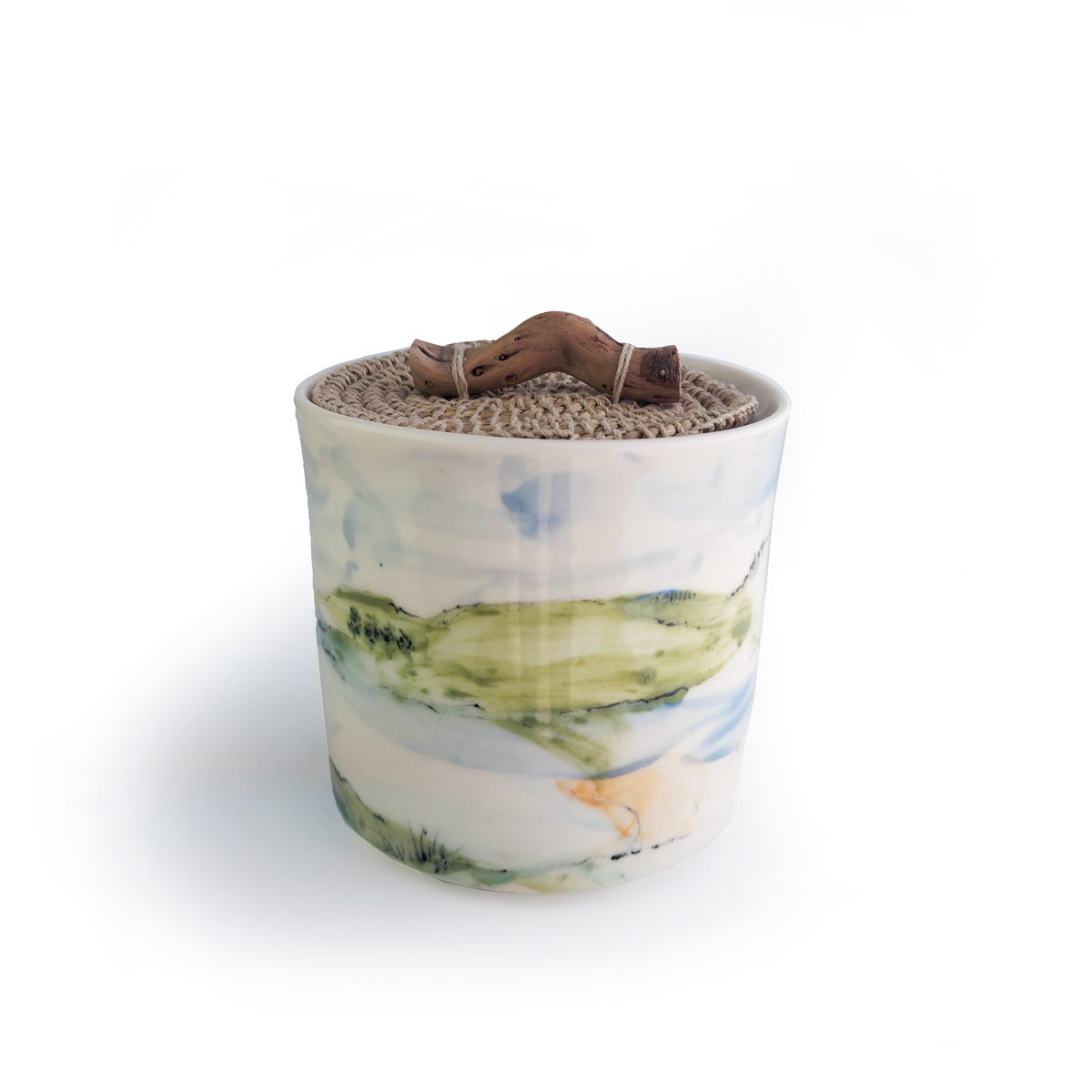 ClayWeave - Seascape Vessel with Driftwood