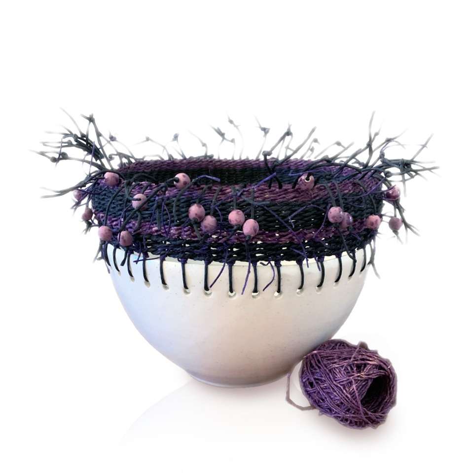 Purple and Pink 'Fandangles' Bowl