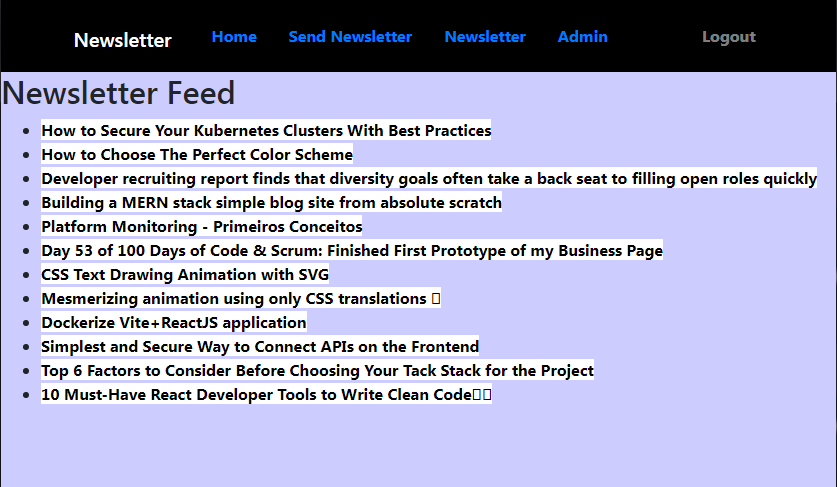 newsletter-app-homepage