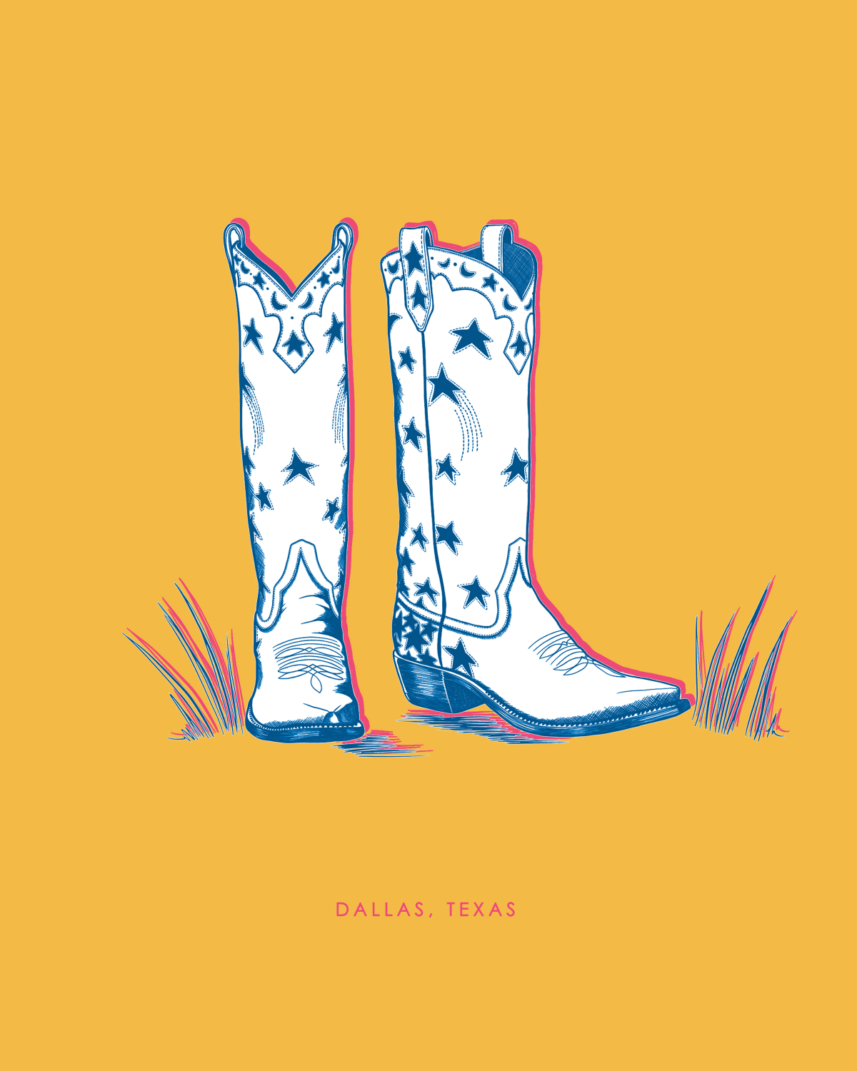 Dallas Boots Gallery Print Artwork