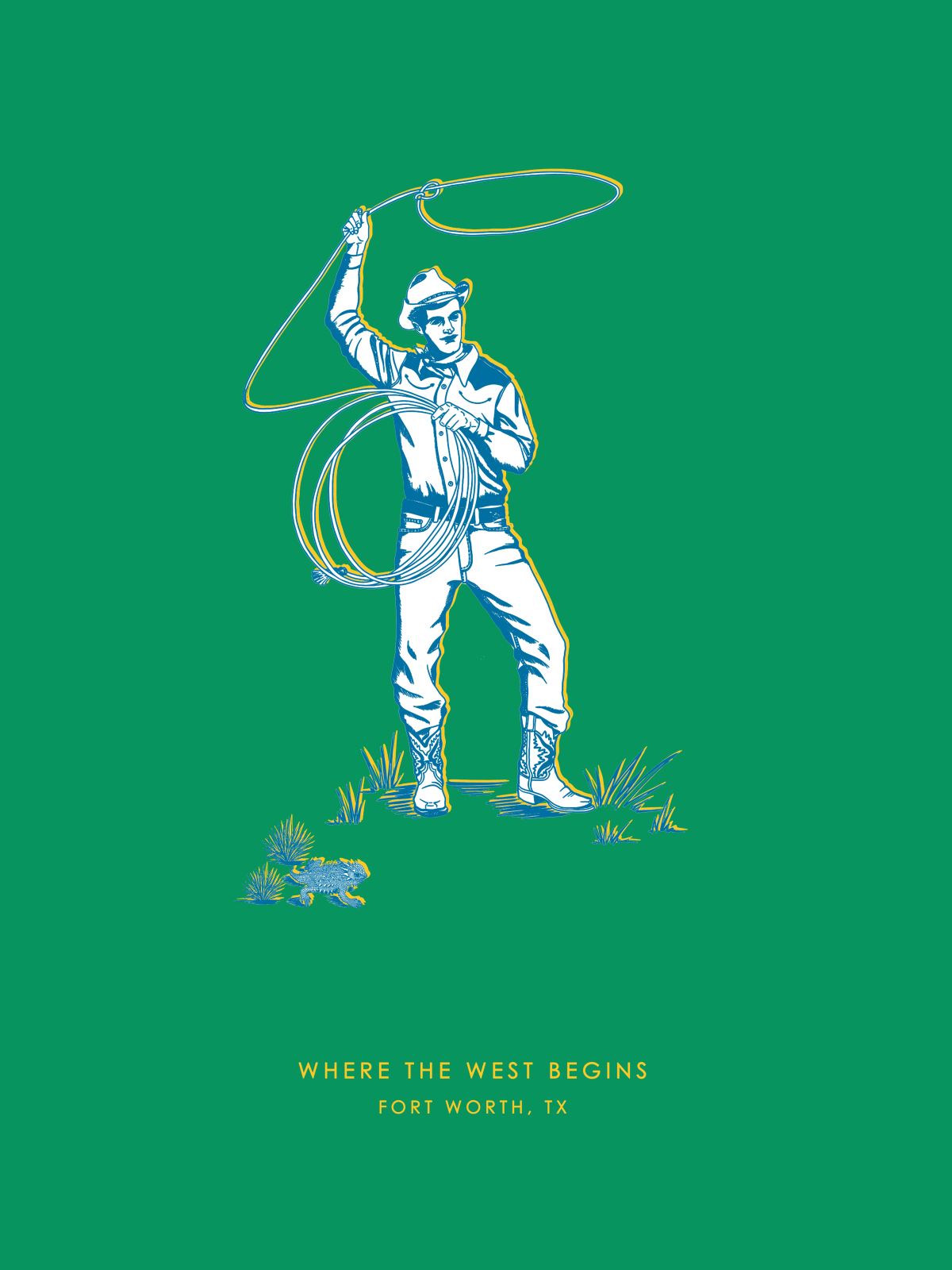 Fort Worth Cowboy Gallery Print Artwork