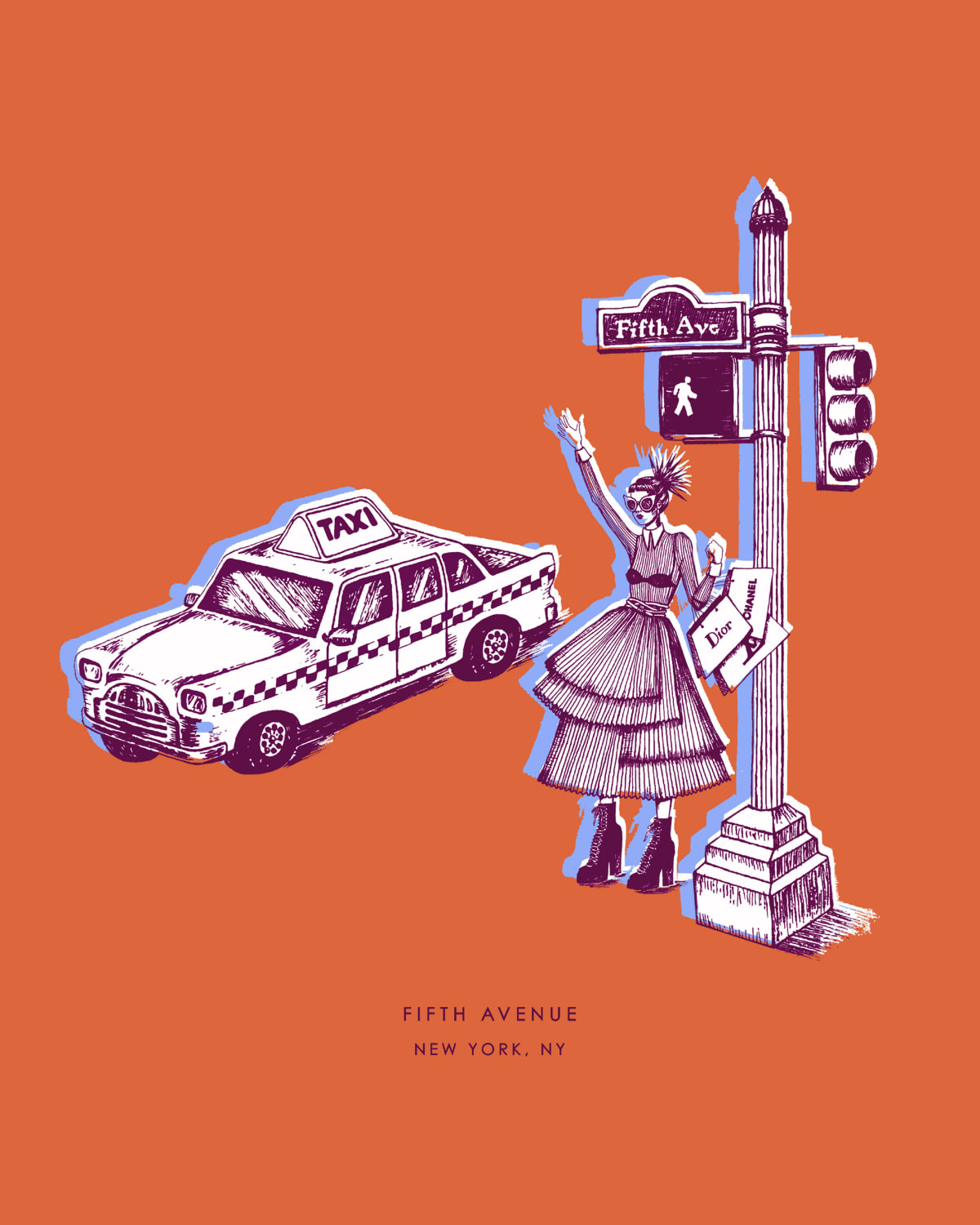 New York Fifth Avenue Gallery Print Artwork