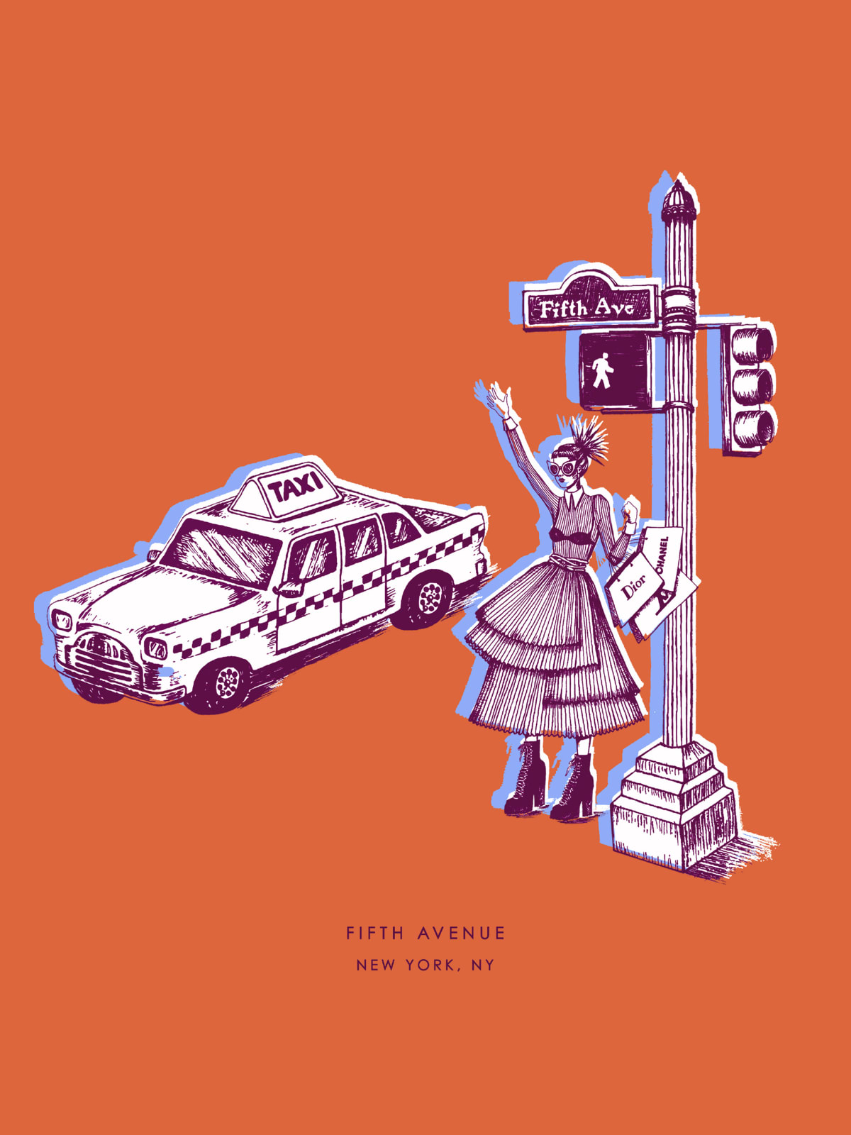 New York Fifth Avenue Gallery Print Artwork