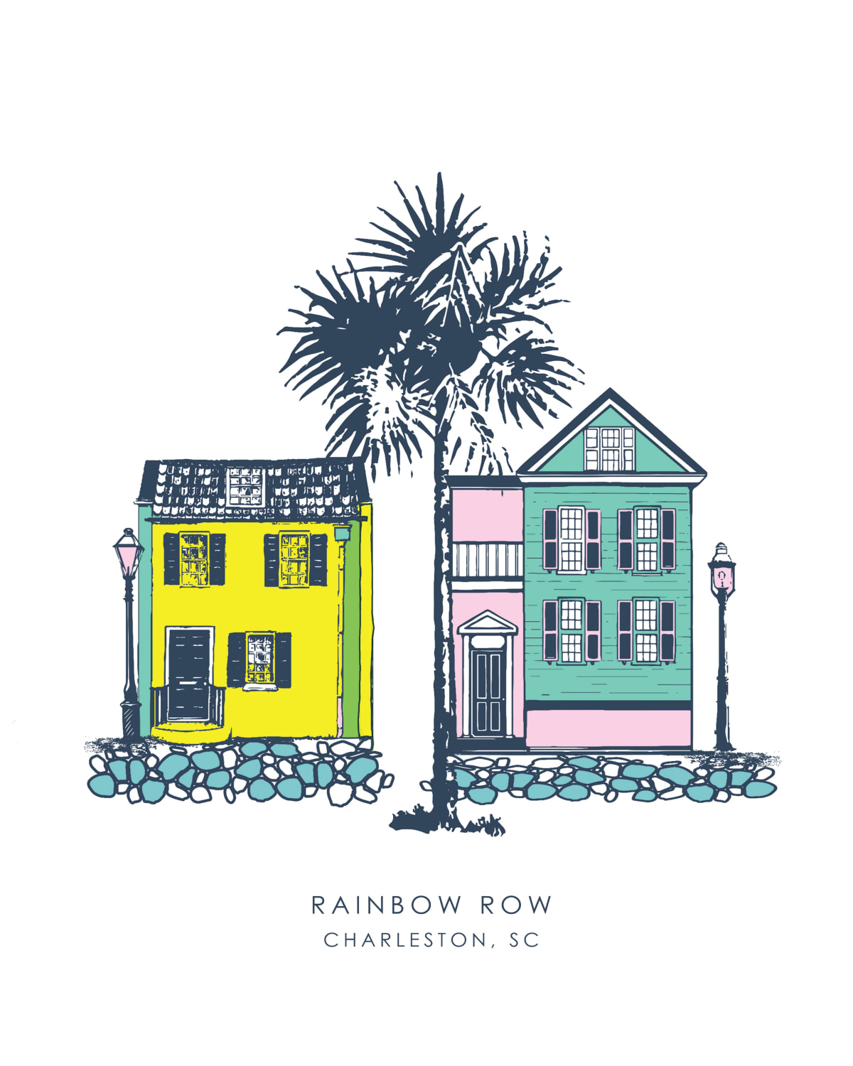 Rainbow Row Charleston Gallery Print Gallery Print Multi / 5x7 / Print