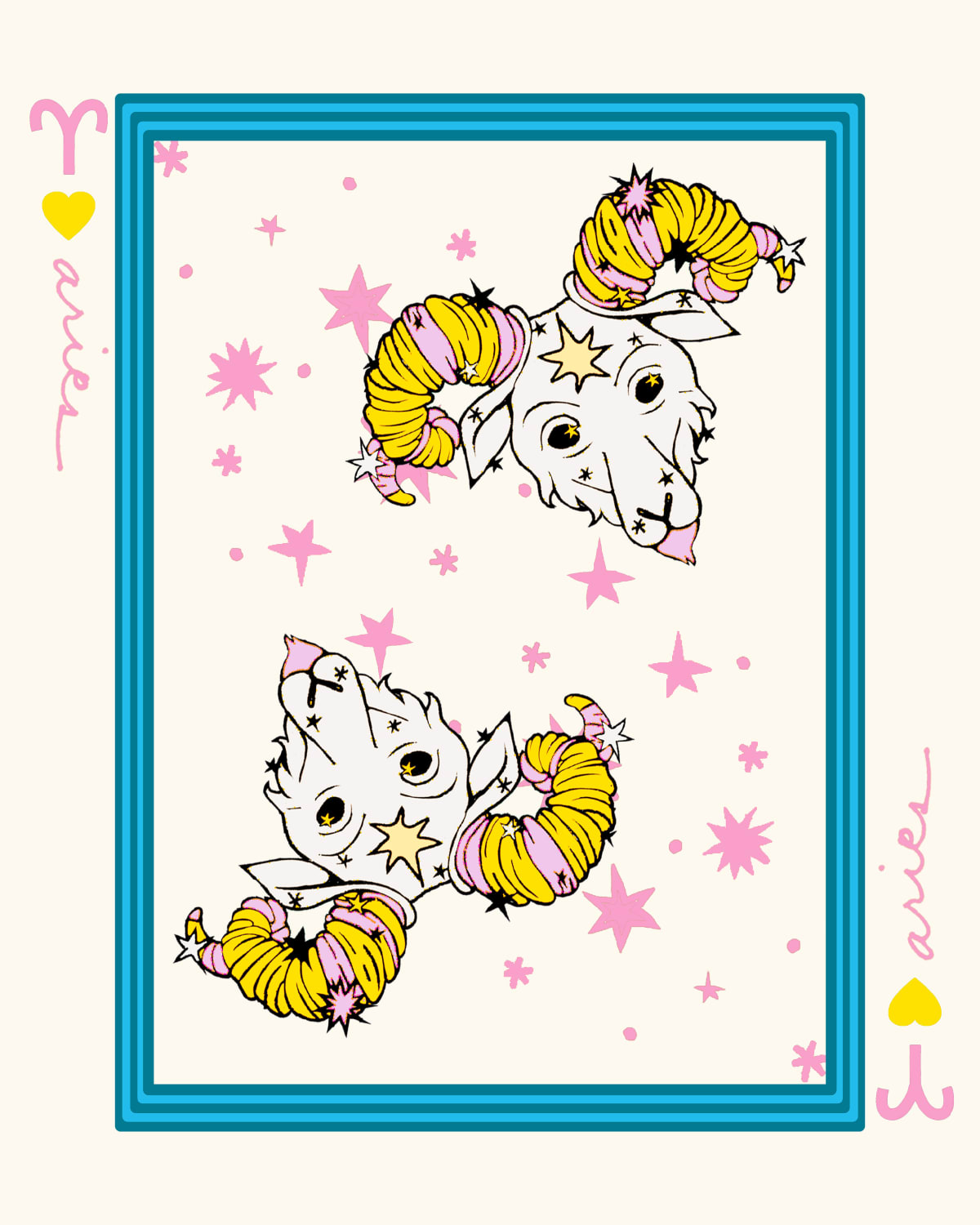 Zodiac Sign Gallery Print Artwork Aries / 8x10