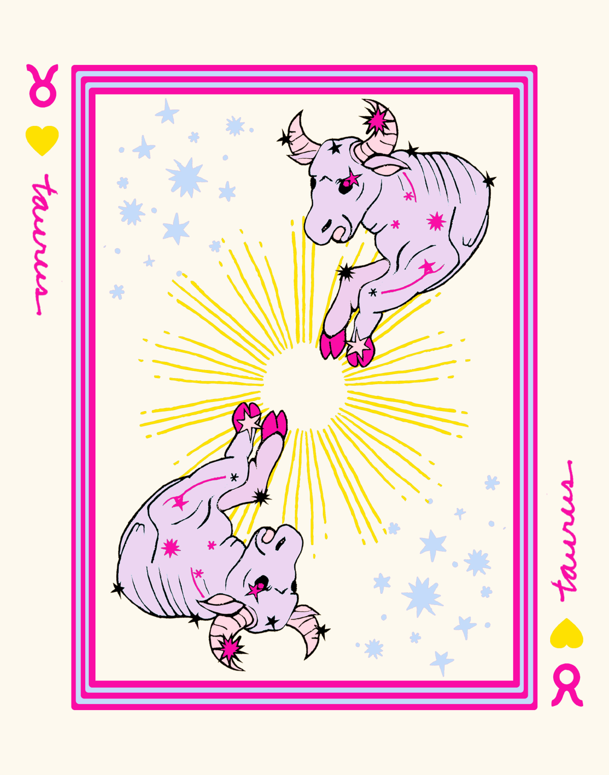 Zodiac Sign Gallery Print Artwork Taurus / 8x10