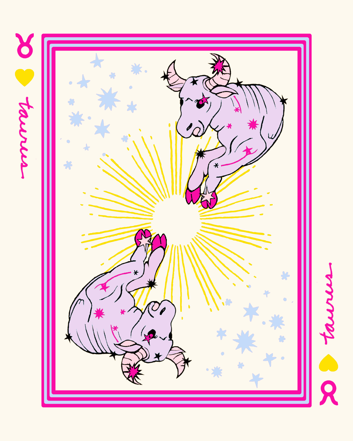 Zodiac Sign Gallery Print Artwork Taurus / 8x10